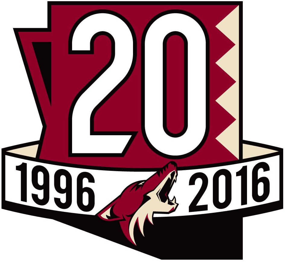 Arizona Coyotes 2016 17 Anniversary Logo vinyl decal